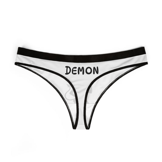 Devil Girl & Demon Women's Thongs — Playful Devil Silhouette Printed Thong