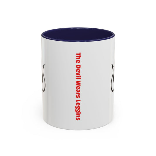 Coffee Mug — 'The Devil Wears Leggings' Silhouette Accent Mug