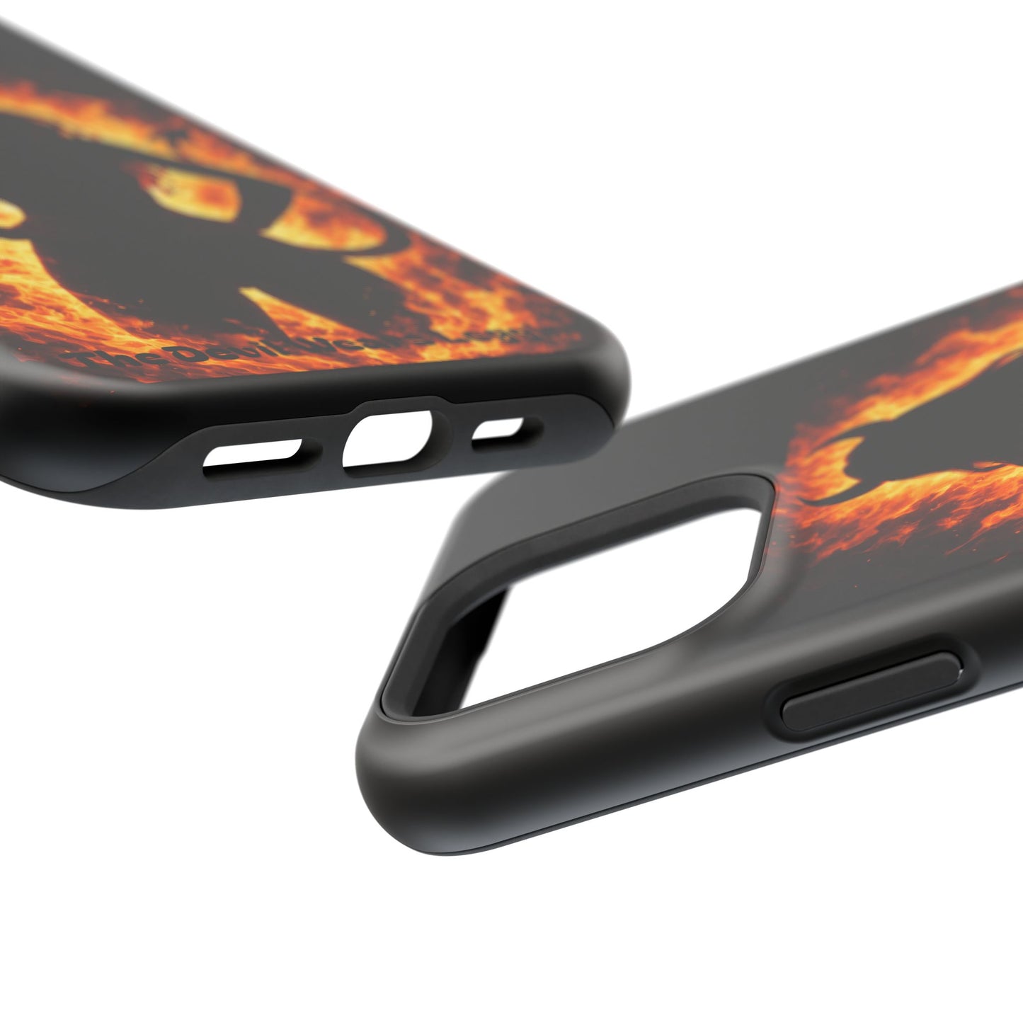 Devil Silhouette Flame Magnetic Impact Phone Case