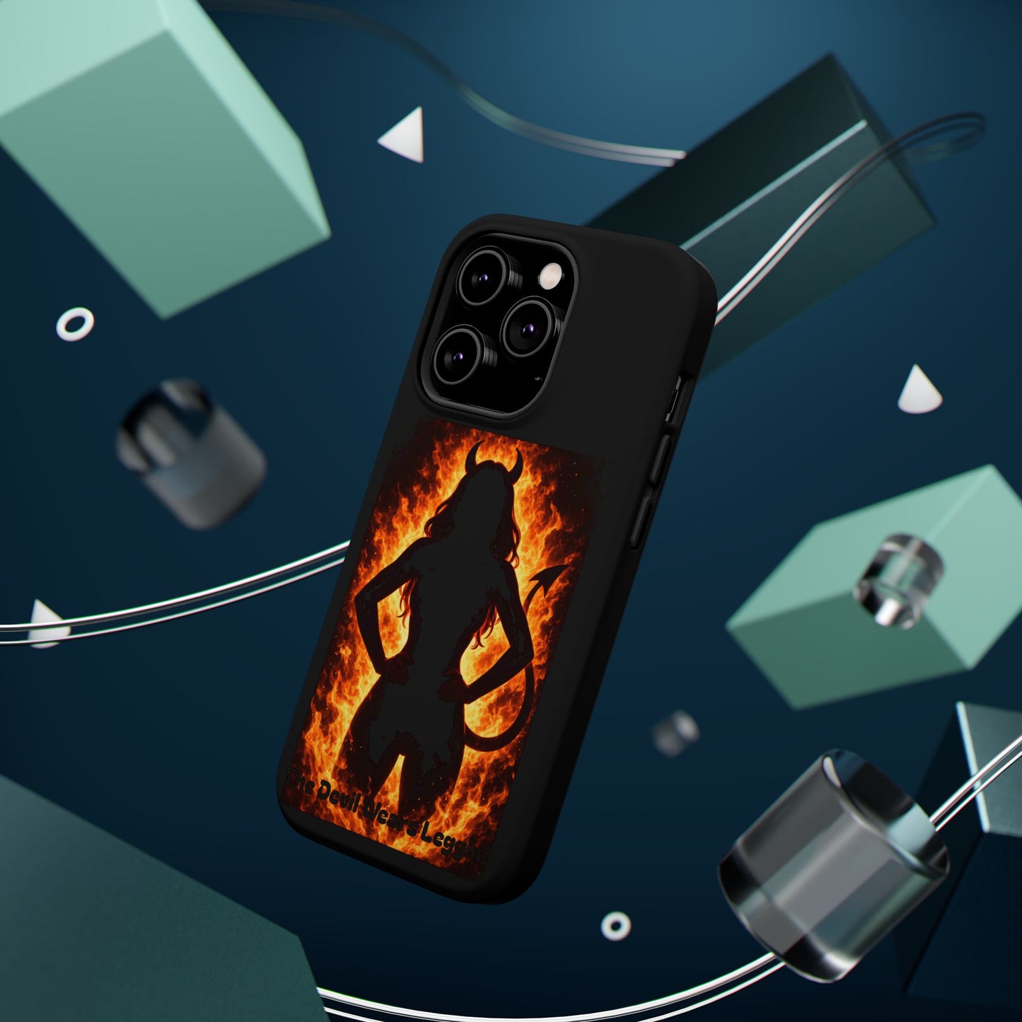 Devil Silhouette Flame Magnetic Impact Phone Case