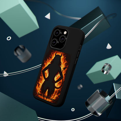 Devil Silhouette Flame Magnetic Impact Phone Case