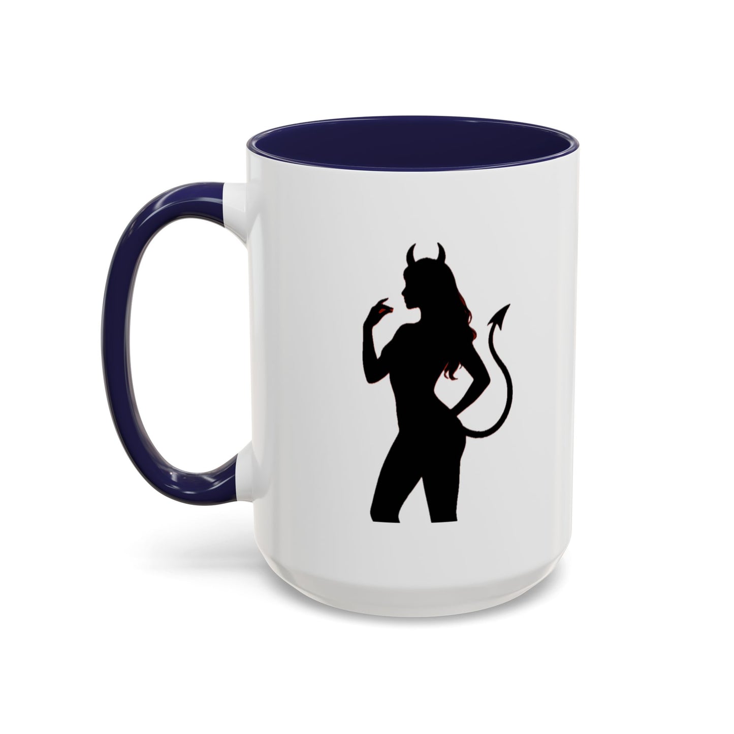 Coffee Mug — 'The Devil Wears Leggings' Silhouette Accent Mug