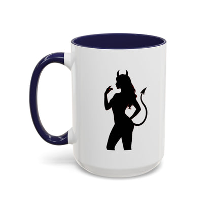 Coffee Mug — 'The Devil Wears Leggings' Silhouette Accent Mug