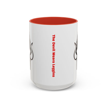 Coffee Mug — 'The Devil Wears Leggings' Silhouette Accent Mug