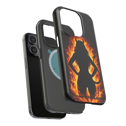 Devil Silhouette Flame Magnetic Impact Phone Case