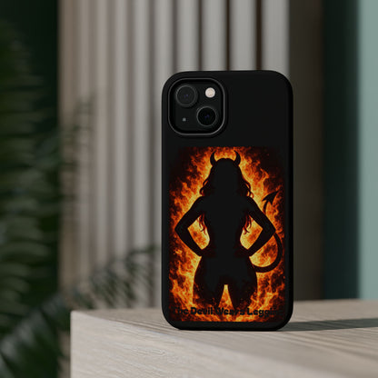 Devil Silhouette Flame Magnetic Impact Phone Case
