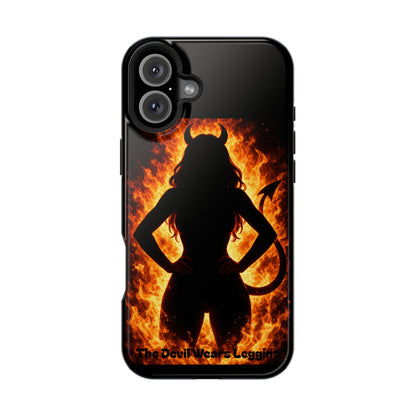 Devil Silhouette Flame Magnetic Impact Phone Case
