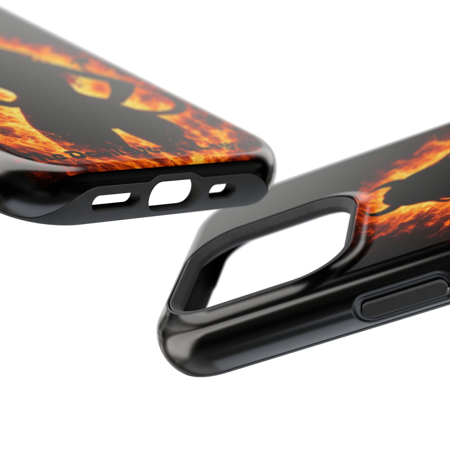 Devil Silhouette Flame Magnetic Impact Phone Case