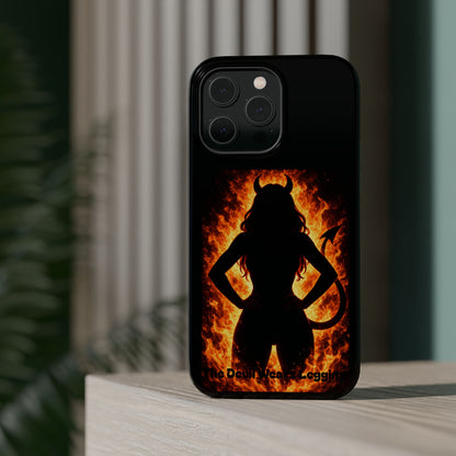 Devil Silhouette Flame Magnetic Impact Phone Case