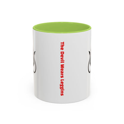 Coffee Mug — 'The Devil Wears Leggings' Silhouette Accent Mug