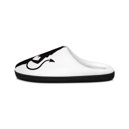 Women's Indoor Slippers — Chic Black Devil Silhouette Cozy House Slides