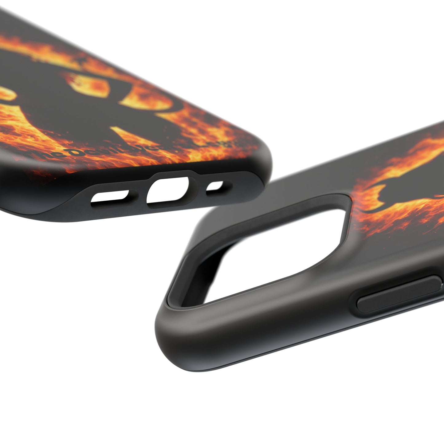 Devil Silhouette Flame Magnetic Impact Phone Case