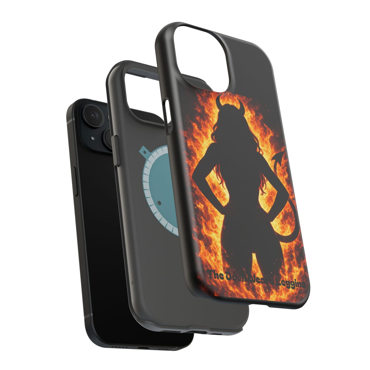 Devil Silhouette Flame Magnetic Impact Phone Case