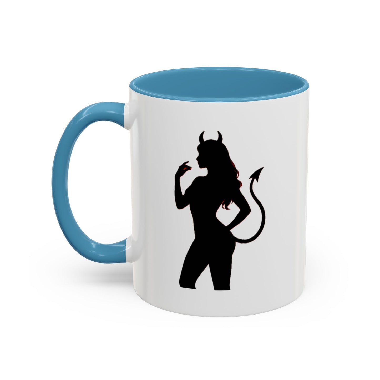 Coffee Mug — 'The Devil Wears Leggings' Silhouette Accent Mug