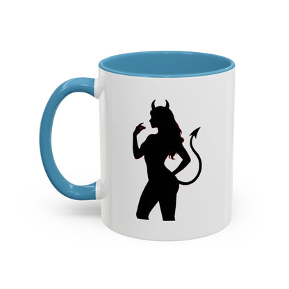 Coffee Mug — 'The Devil Wears Leggings' Silhouette Accent Mug