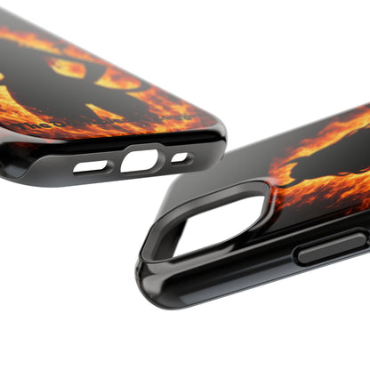 Devil Silhouette Flame Magnetic Impact Phone Case