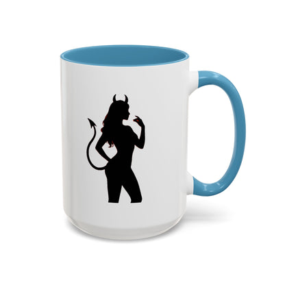 Coffee Mug — 'The Devil Wears Leggings' Silhouette Accent Mug