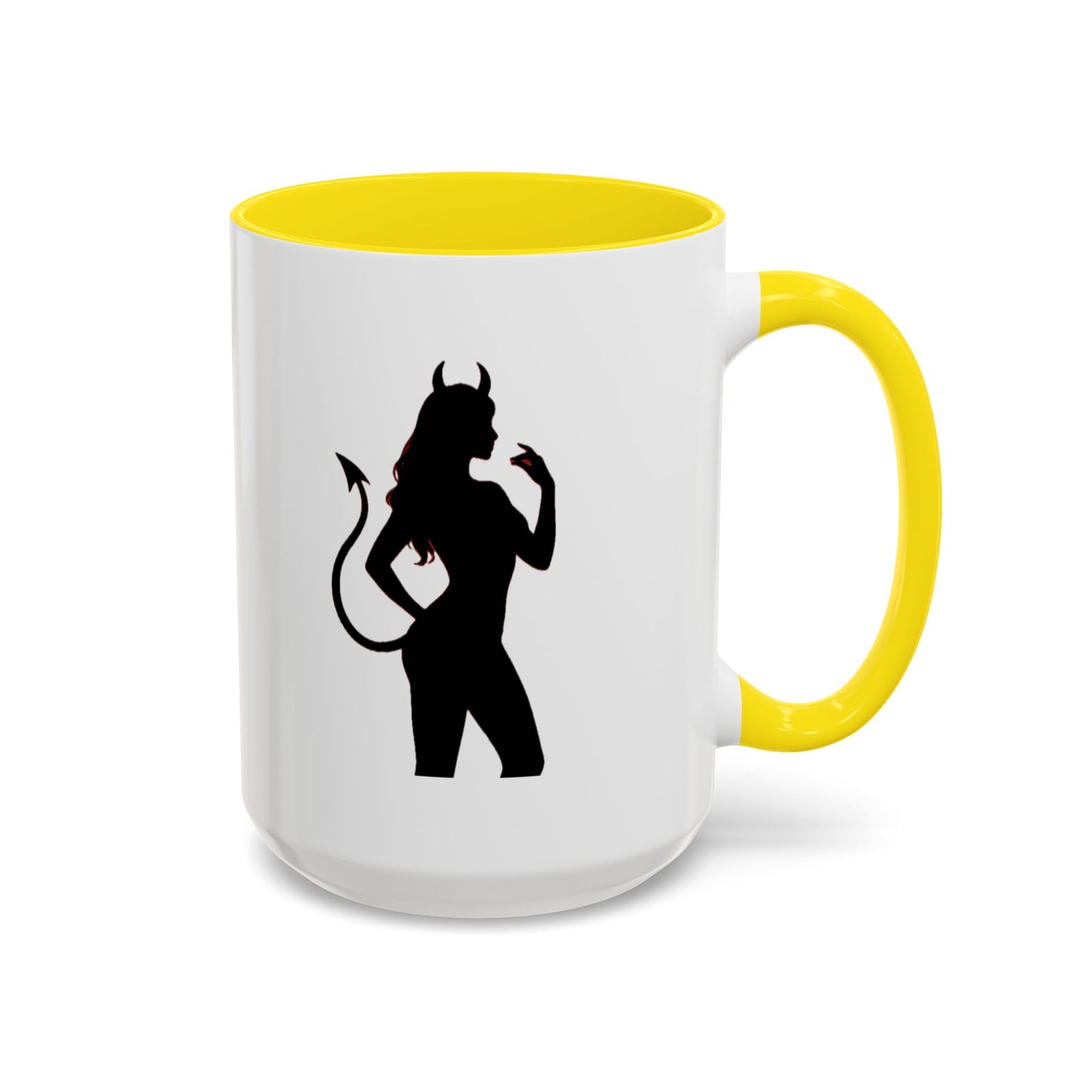Coffee Mug — 'The Devil Wears Leggings' Silhouette Accent Mug