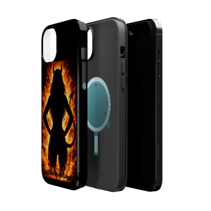 Devil Silhouette Flame Magnetic Impact Phone Case