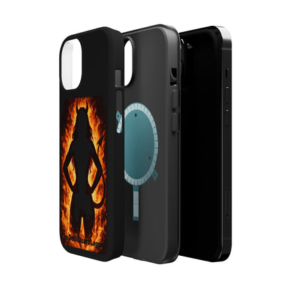 Devil Silhouette Flame Magnetic Impact Phone Case