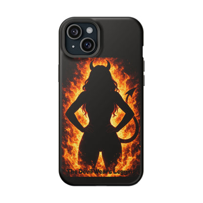 Devil Silhouette Flame Magnetic Impact Phone Case