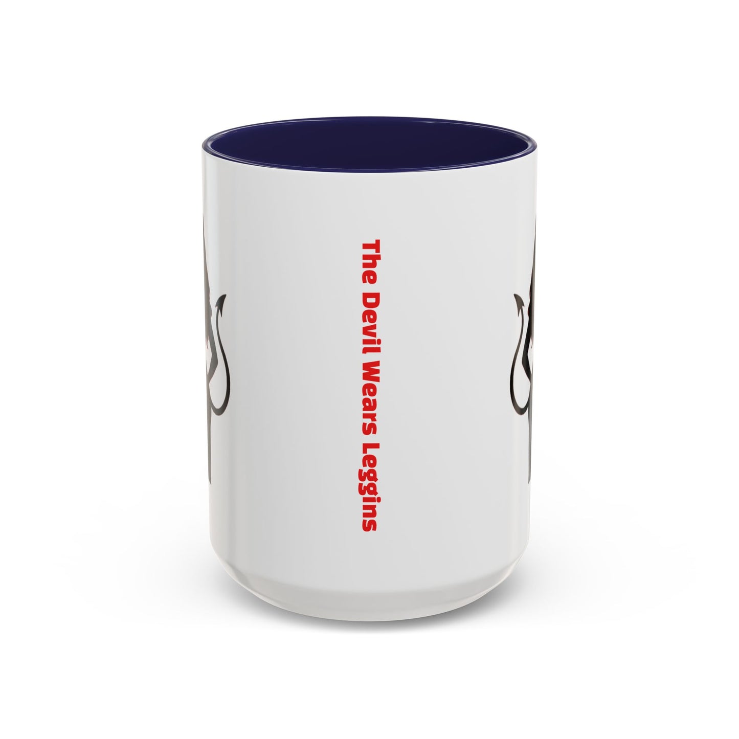 Coffee Mug — 'The Devil Wears Leggings' Silhouette Accent Mug
