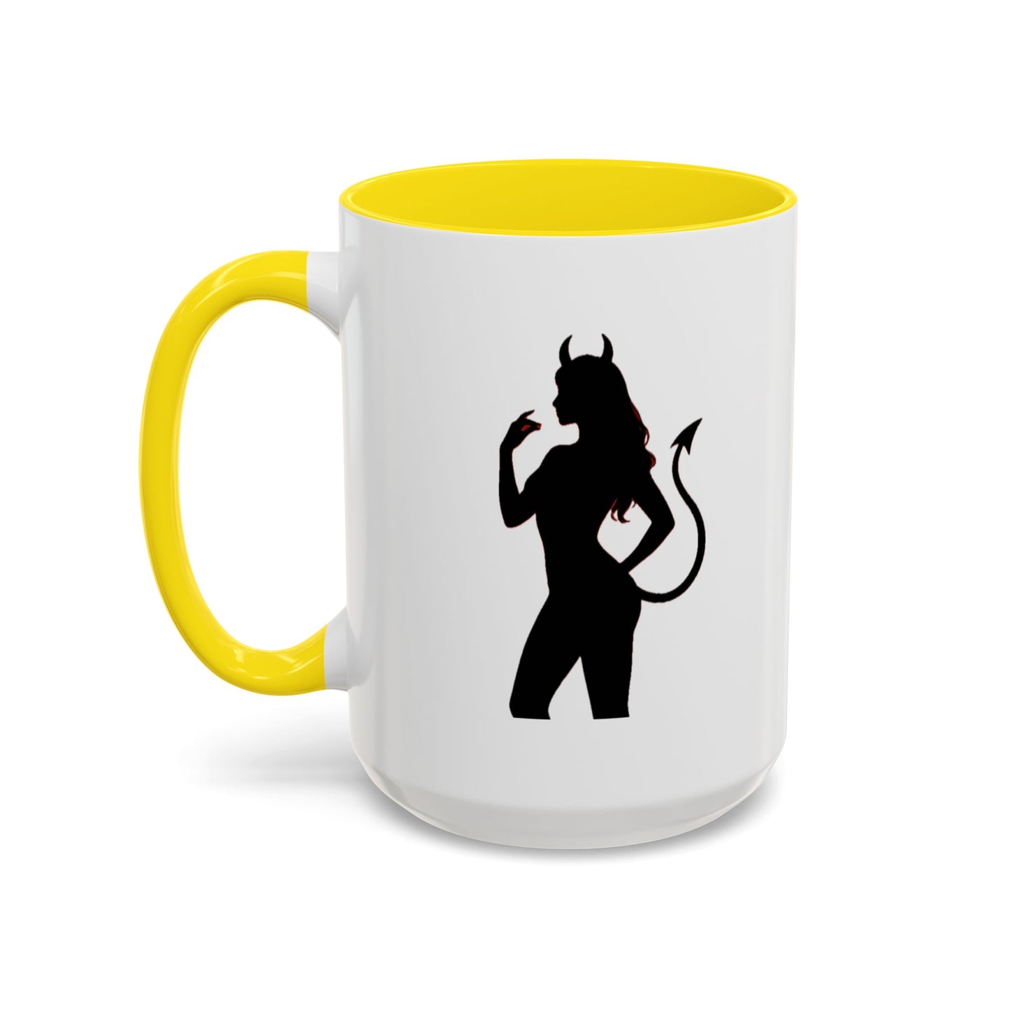 Coffee Mug — 'The Devil Wears Leggings' Silhouette Accent Mug