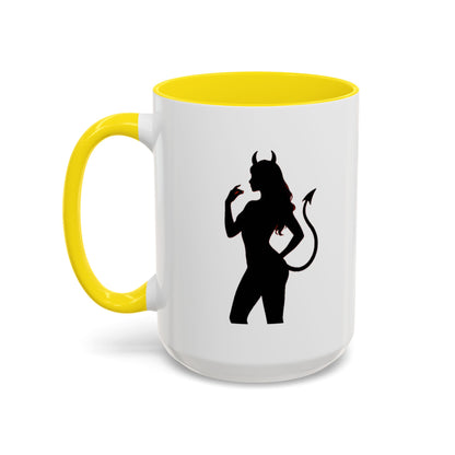 Coffee Mug — 'The Devil Wears Leggings' Silhouette Accent Mug