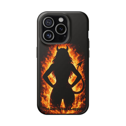 Devil Silhouette Flame Magnetic Impact Phone Case