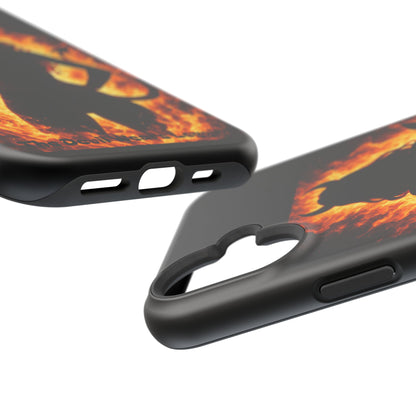 Devil Silhouette Flame Magnetic Impact Phone Case