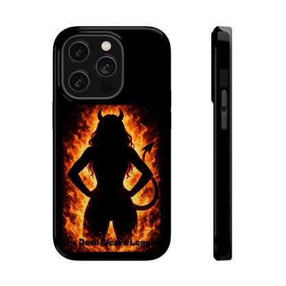 Devil Silhouette Flame Magnetic Impact Phone Case
