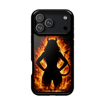 Devil Silhouette Flame Magnetic Impact Phone Case
