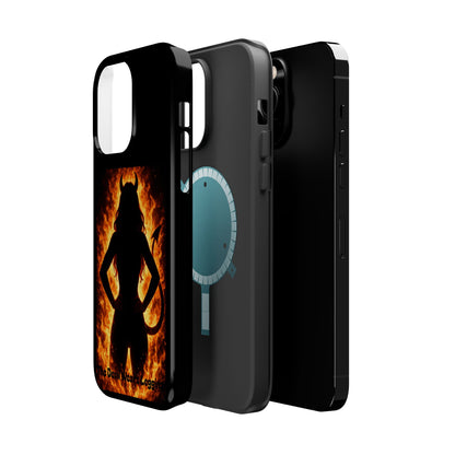Devil Silhouette Flame Magnetic Impact Phone Case