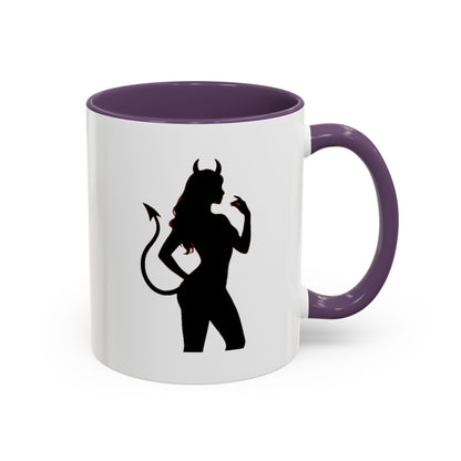 Coffee Mug — 'The Devil Wears Leggings' Silhouette Accent Mug
