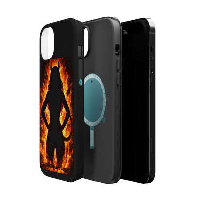 Devil Silhouette Flame Magnetic Impact Phone Case
