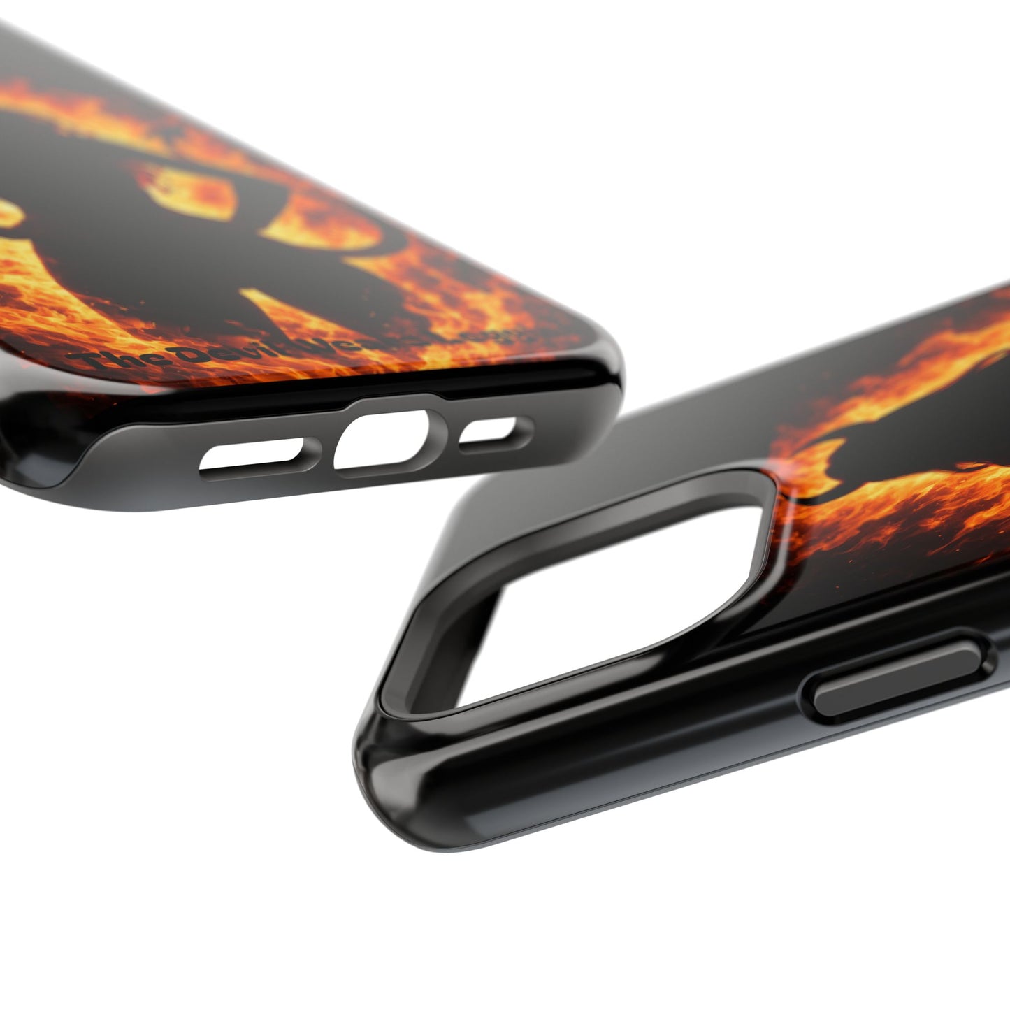 Devil Silhouette Flame Magnetic Impact Phone Case