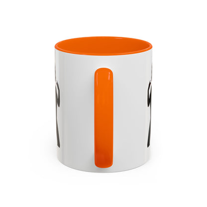 Coffee Mug — 'The Devil Wears Leggings' Silhouette Accent Mug