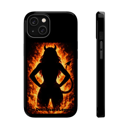 Devil Silhouette Flame Magnetic Impact Phone Case