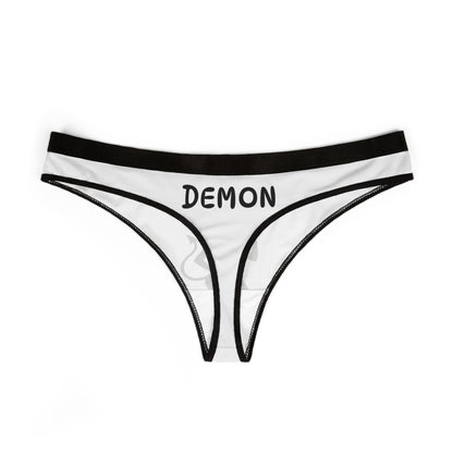 Devil Girl & Demon Women's Thongs — Playful Devil Silhouette Printed Thong