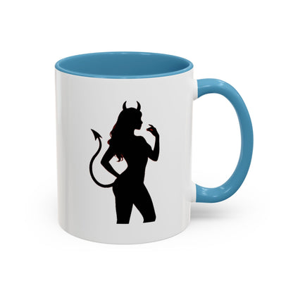 Coffee Mug — 'The Devil Wears Leggings' Silhouette Accent Mug