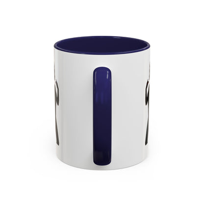Coffee Mug — 'The Devil Wears Leggings' Silhouette Accent Mug