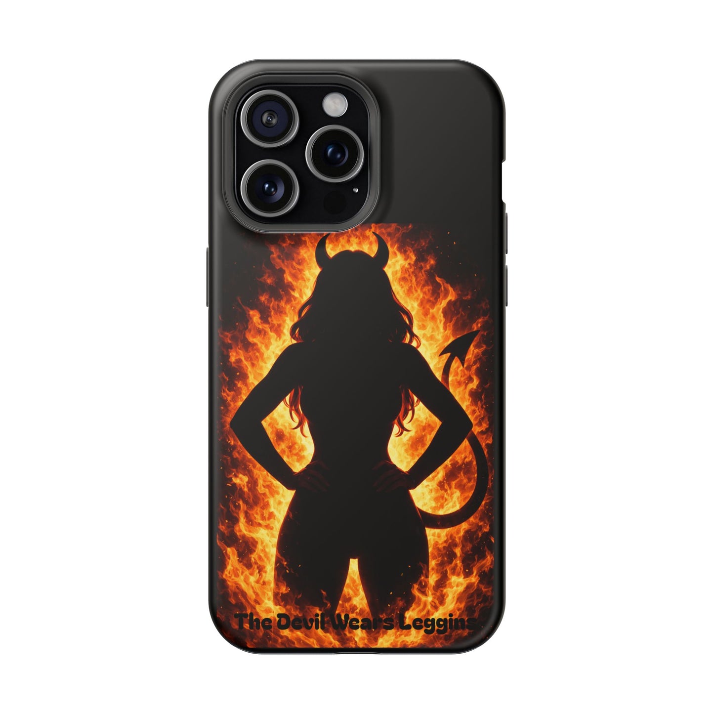 Devil Silhouette Flame Magnetic Impact Phone Case