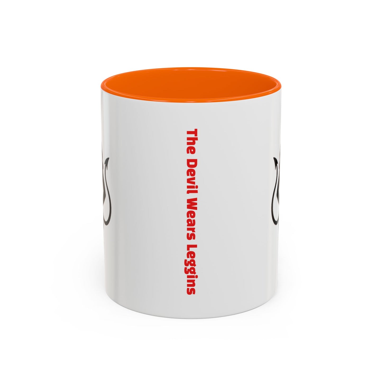 Coffee Mug — 'The Devil Wears Leggings' Silhouette Accent Mug