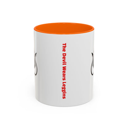 Coffee Mug — 'The Devil Wears Leggings' Silhouette Accent Mug