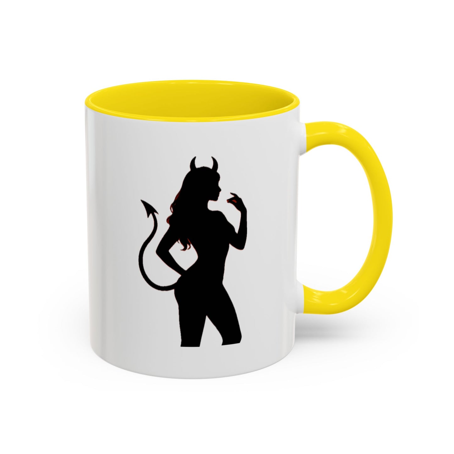 Coffee Mug — 'The Devil Wears Leggings' Silhouette Accent Mug