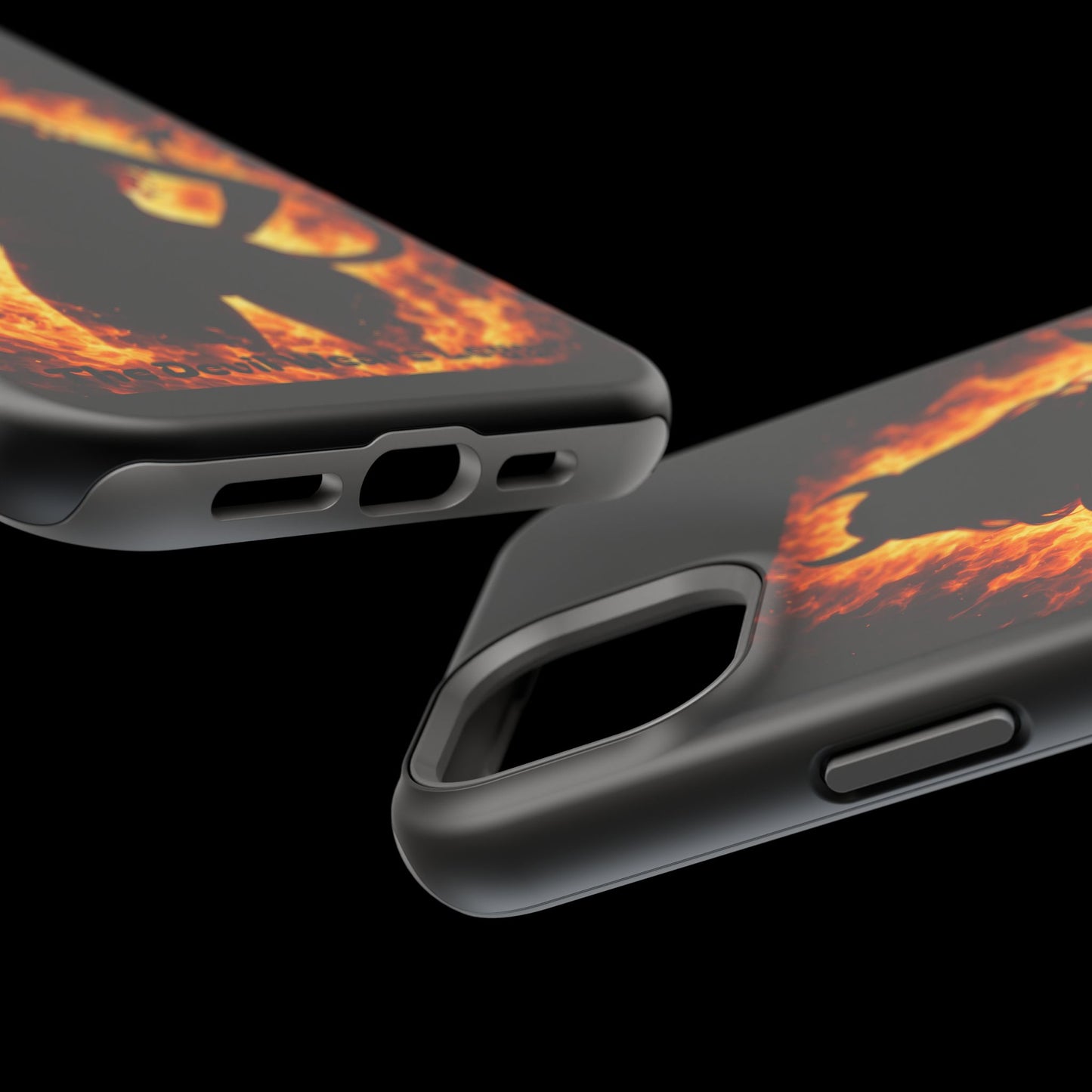 Devil Silhouette Flame Magnetic Impact Phone Case