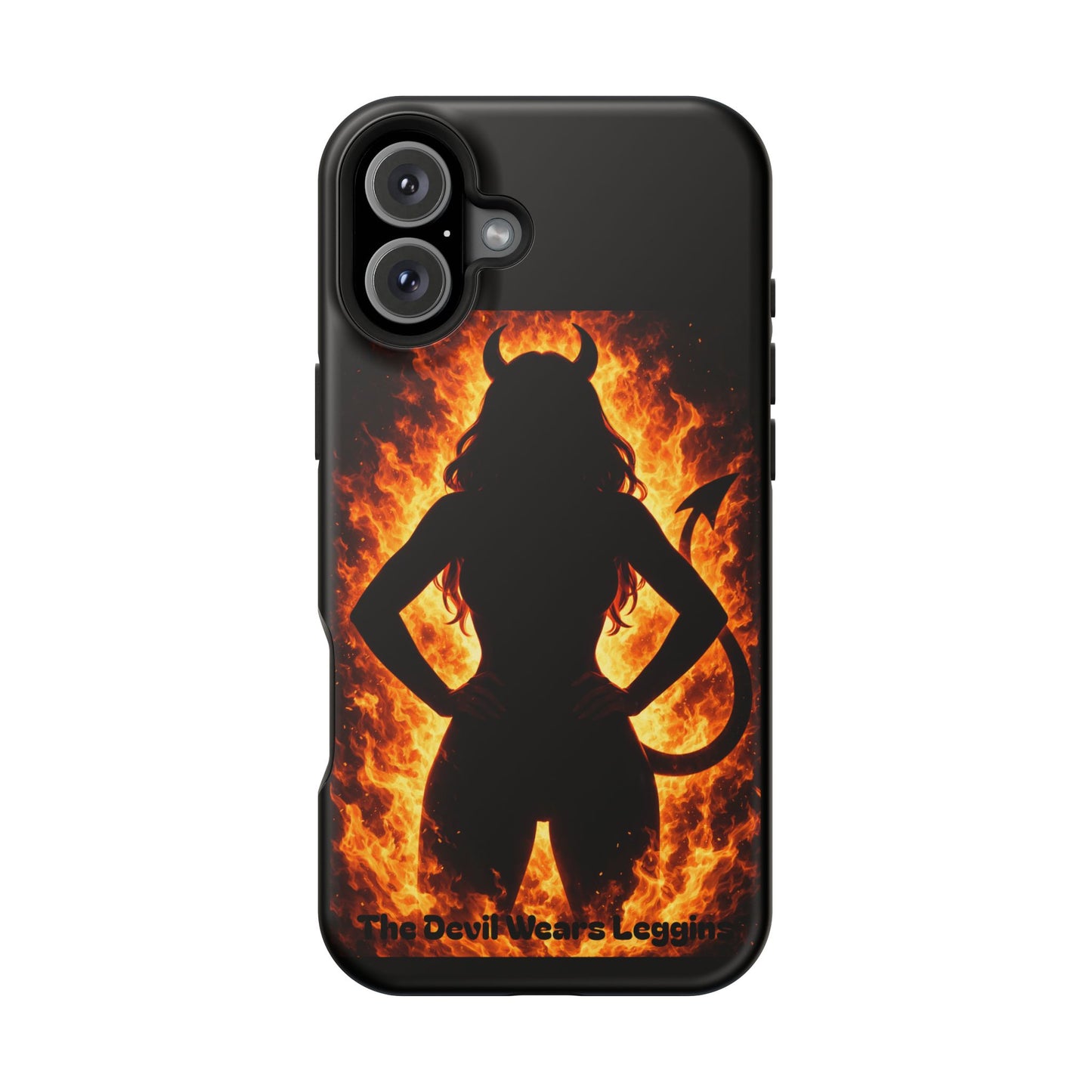 Devil Silhouette Flame Magnetic Impact Phone Case