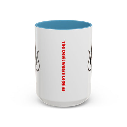 Coffee Mug — 'The Devil Wears Leggings' Silhouette Accent Mug