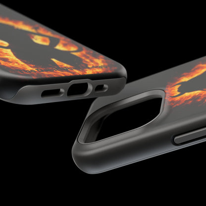 Devil Silhouette Flame Magnetic Impact Phone Case