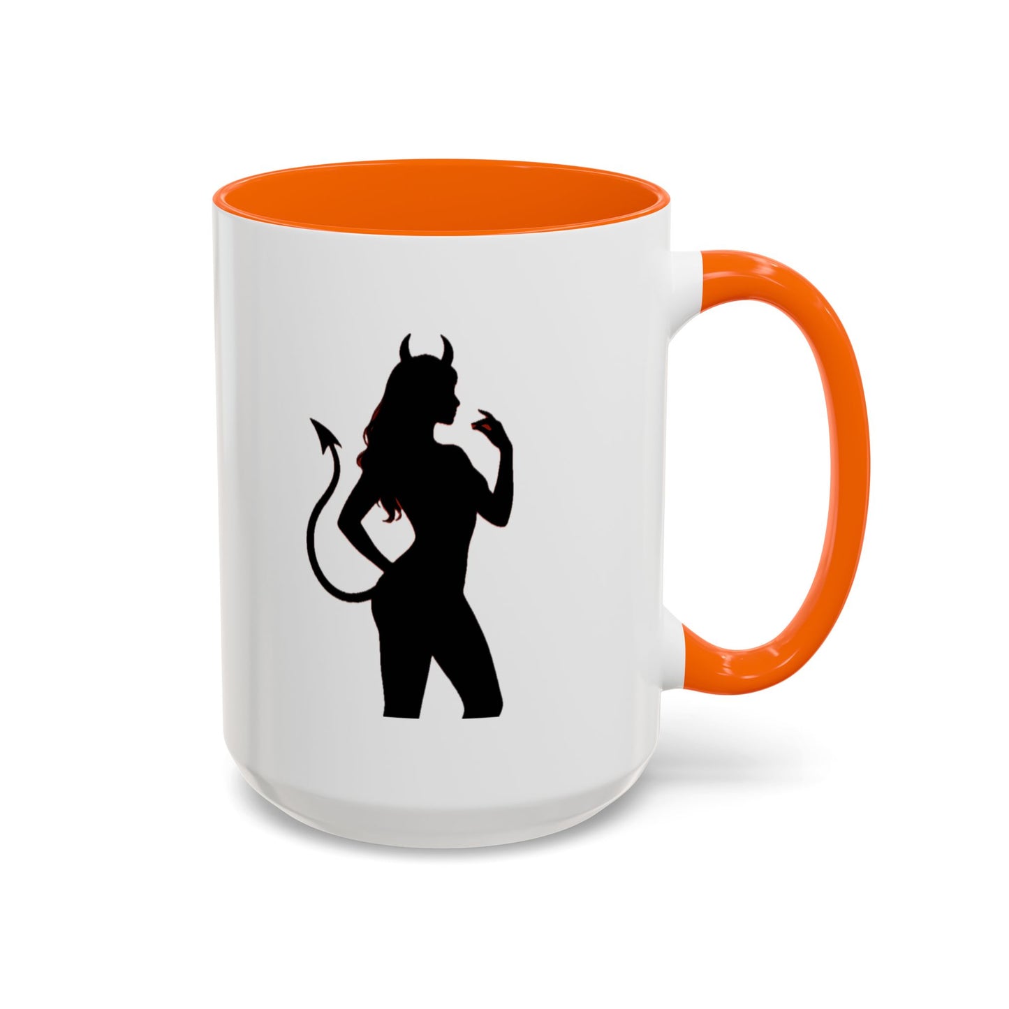 Coffee Mug — 'The Devil Wears Leggings' Silhouette Accent Mug